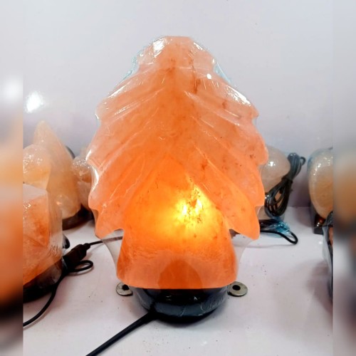 Himalayan Salt Lamp with Wooden Base, Better Bulb & USB/Wire